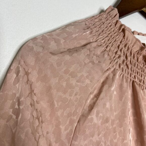 Adyson Parker Women's Pink Leopard Print Button-Front Blouse Size S - Picture 4 of 10